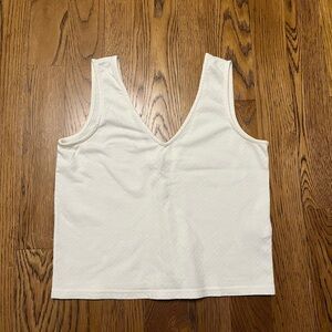Madewell Off White V-Neck Tank Top